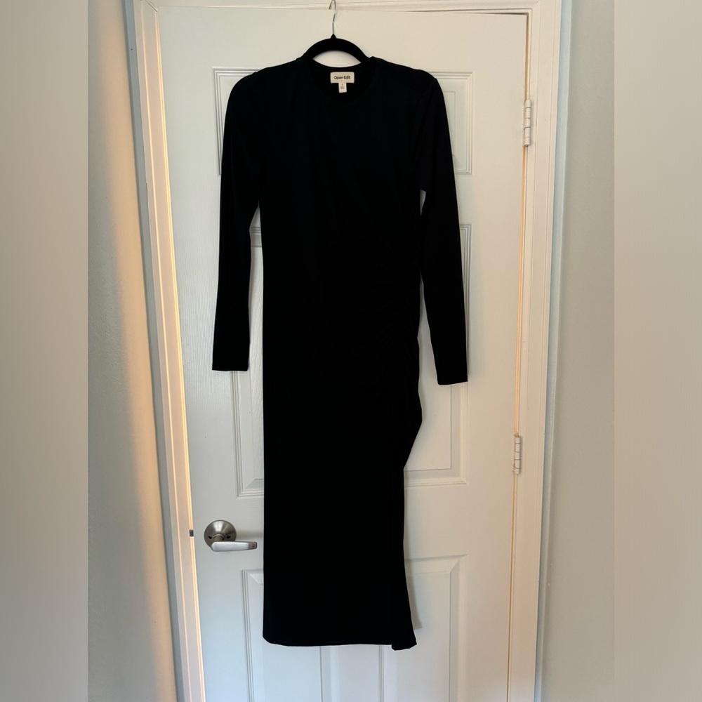 Open Edit Ruched Midi Dress